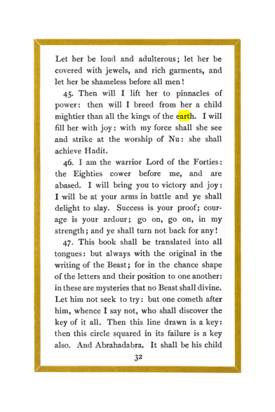 Original scan of Liber Al vel Legis, PDF page 32
