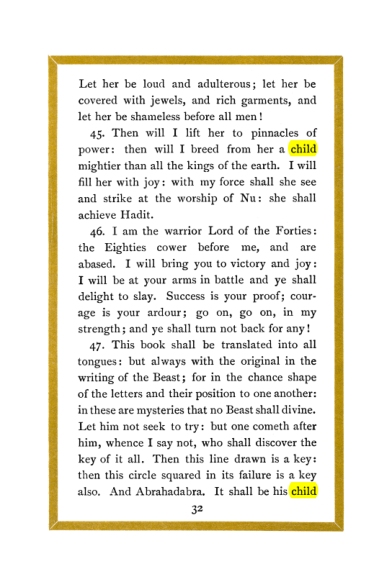 Original scan of Liber Al vel Legis, PDF page 32