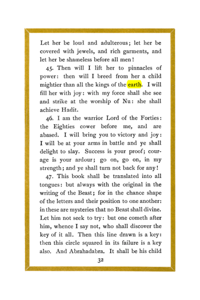 Original scan of Liber Al vel Legis, PDF page 32