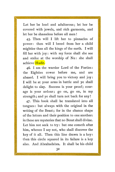 Original scan of Liber Al vel Legis, PDF page 32