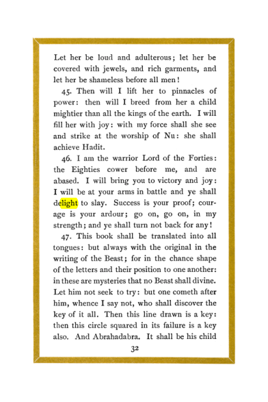 Original scan of Liber Al vel Legis, PDF page 32