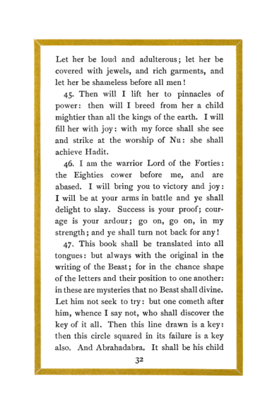 Original scan of Liber Al vel Legis, PDF page 32