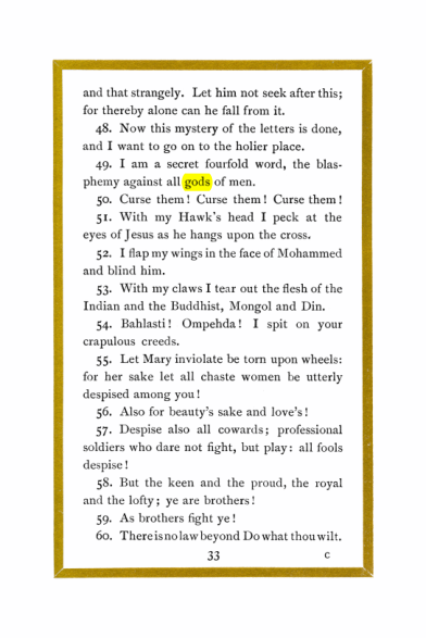 Original scan of Liber Al vel Legis, PDF page 33
