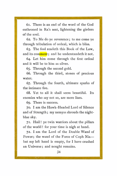 Original scan of Liber Al vel Legis, PDF page 34