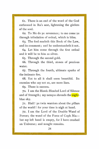 Original scan of Liber Al vel Legis, PDF page 34