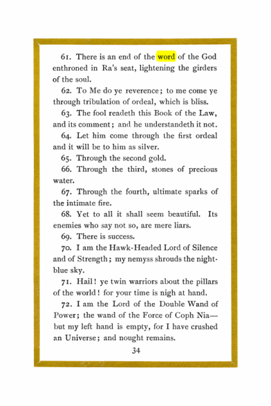 Original scan of Liber Al vel Legis, PDF page 34