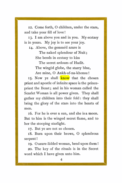 Original scan of Liber Al vel Legis, PDF page 4