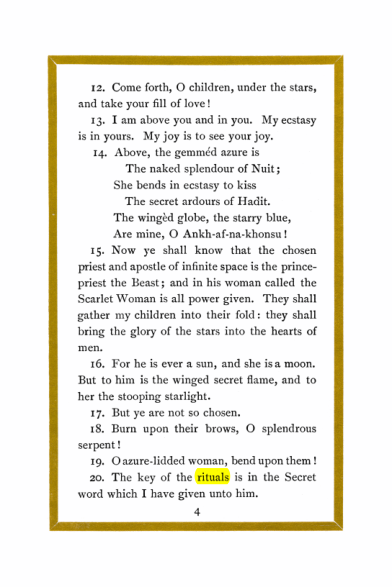 Original scan of Liber Al vel Legis, PDF page 4