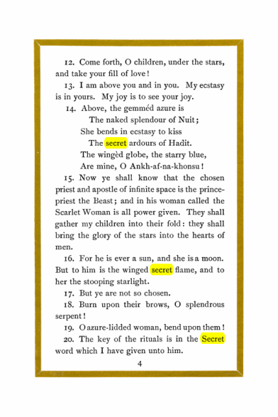 Original scan of Liber Al vel Legis, PDF page 4