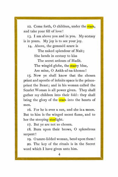 Original scan of Liber Al vel Legis, PDF page 4
