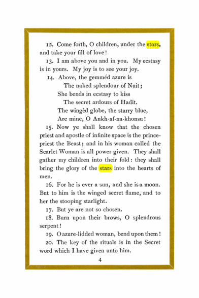 Original scan of Liber Al vel Legis, PDF page 4