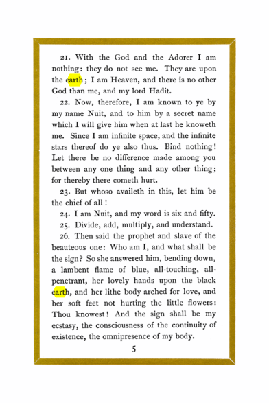 Original scan of Liber Al vel Legis, PDF page 5