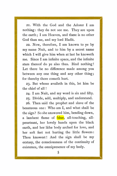 Original scan of Liber Al vel Legis, PDF page 5