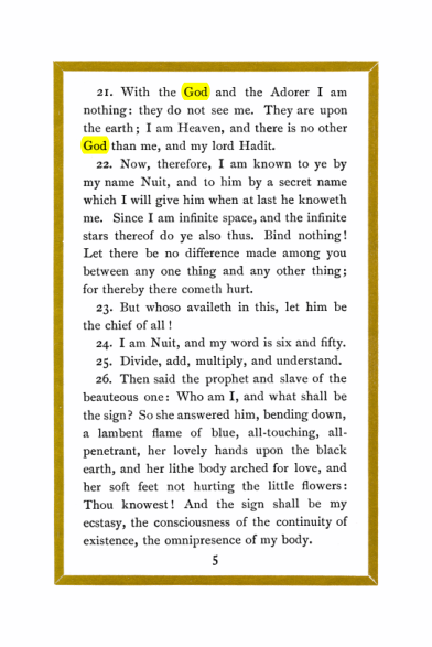 Original scan of Liber Al vel Legis, PDF page 5