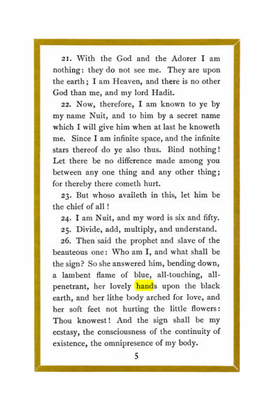 Original scan of Liber Al vel Legis, PDF page 5