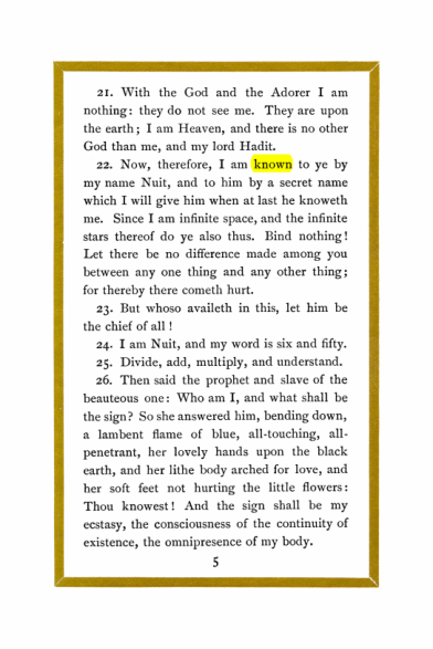 Original scan of Liber Al vel Legis, PDF page 5