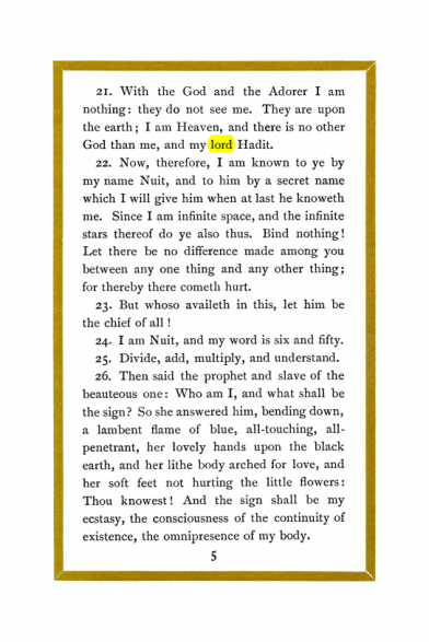 Original scan of Liber Al vel Legis, PDF page 5