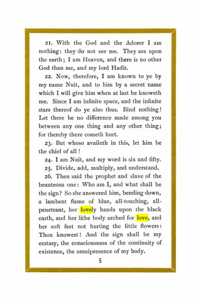 Original scan of Liber Al vel Legis, PDF page 5