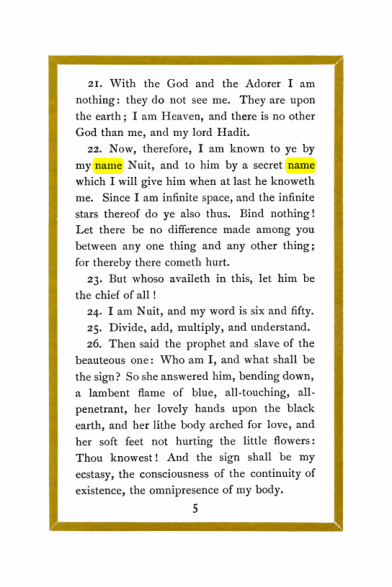 Original scan of Liber Al vel Legis, PDF page 5