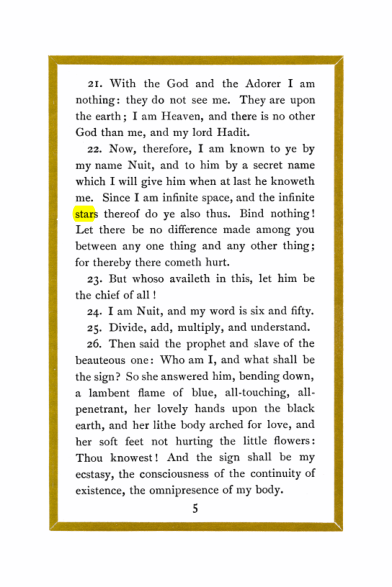 Original scan of Liber Al vel Legis, PDF page 5