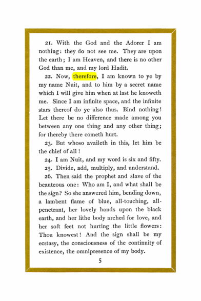 Original scan of Liber Al vel Legis, PDF page 5