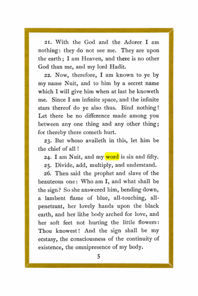 Original scan of Liber Al vel Legis, PDF page 5