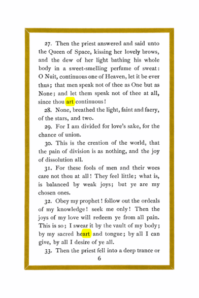 Original scan of Liber Al vel Legis, PDF page 6