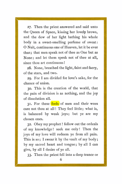 Original scan of Liber Al vel Legis, PDF page 6