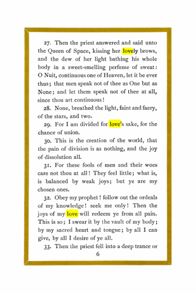 Original scan of Liber Al vel Legis, PDF page 6