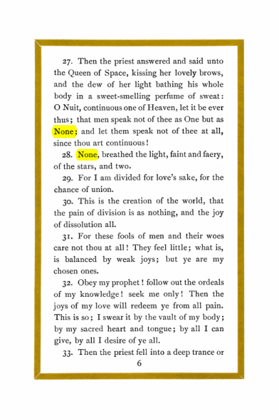 Original scan of Liber Al vel Legis, PDF page 6