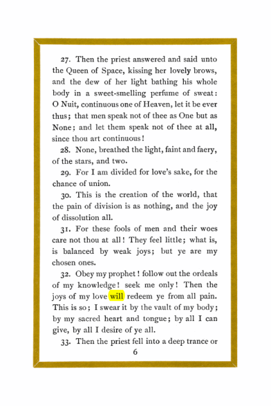 Original scan of Liber Al vel Legis, PDF page 6