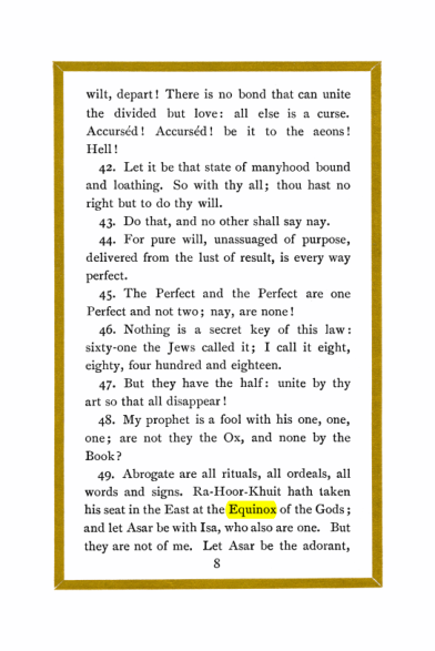 Original scan of Liber Al vel Legis, PDF page 8