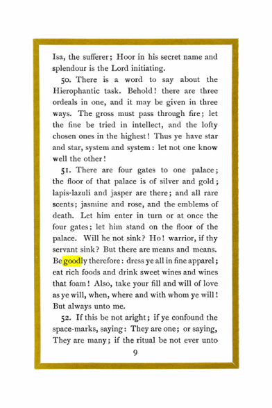 Original scan of Liber Al vel Legis, PDF page 9