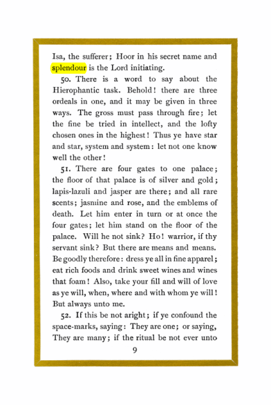 Original scan of Liber Al vel Legis, PDF page 9