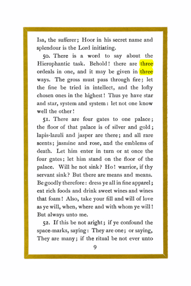 Original scan of Liber Al vel Legis, PDF page 9