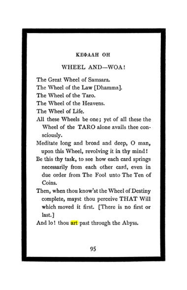 Original scan of The Book of Lies, PDF page 101