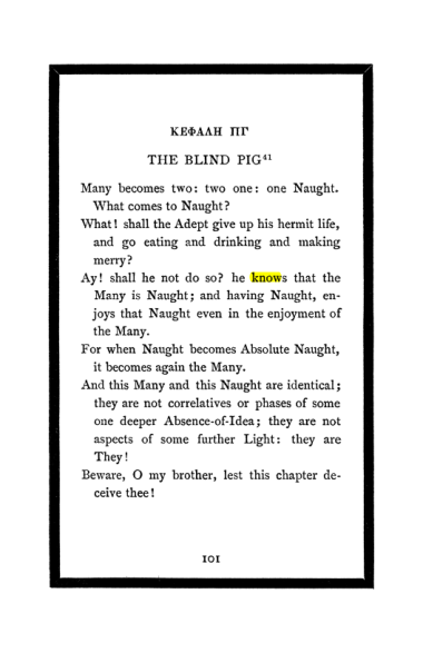 Original scan of The Book of Lies, PDF page 107