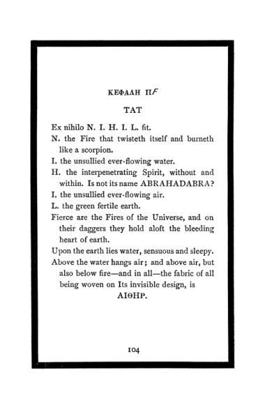 Original scan of The Book of Lies, PDF page 110