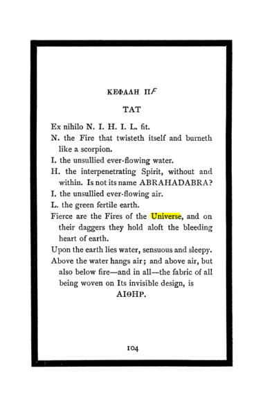 Original scan of The Book of Lies, PDF page 110