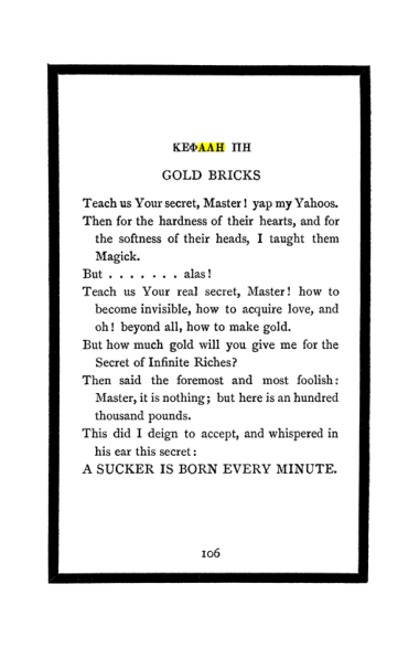 Original scan of The Book of Lies, PDF page 112