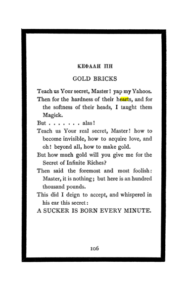 Original scan of The Book of Lies, PDF page 112
