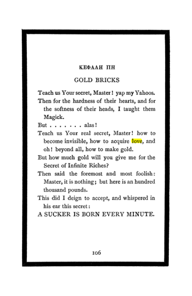 Original scan of The Book of Lies, PDF page 112