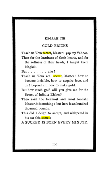 Original scan of The Book of Lies, PDF page 112