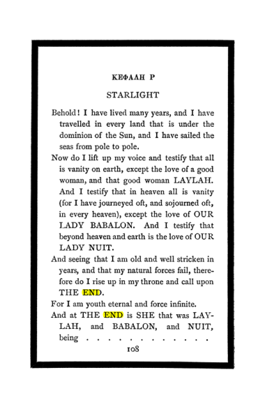 Original scan of The Book of Lies, PDF page 114