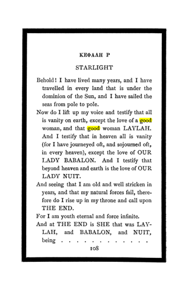 Original scan of The Book of Lies, PDF page 114