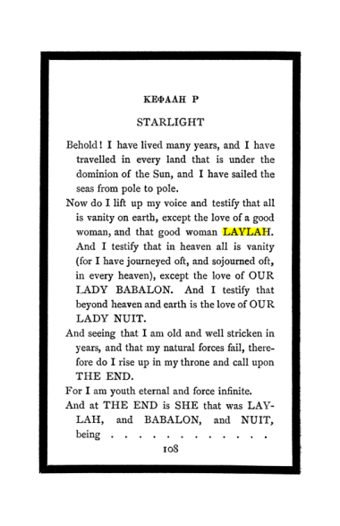 Original scan of The Book of Lies, PDF page 114