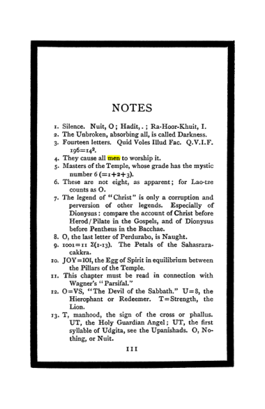 Original scan of The Book of Lies, PDF page 117