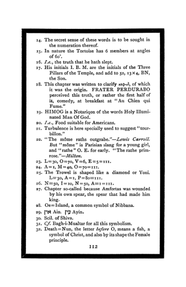 Original scan of The Book of Lies, PDF page 118