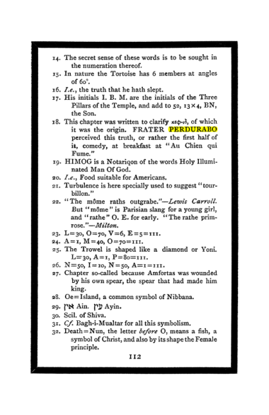Original scan of The Book of Lies, PDF page 118