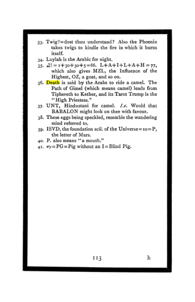 Original scan of The Book of Lies, PDF page 119